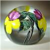 Image 2 : Lotton Art Glass 1997 Pansies paperweight