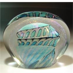 Ostrander 1984 abstract design paperweight