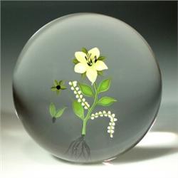 Paul Stankard 1975 meadowreath paperweight