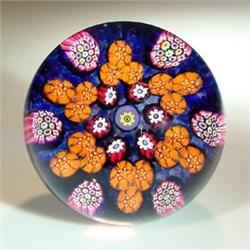 Paul Ysart patterned millefiori paperweight 