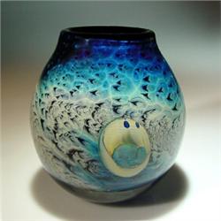 Josh Simpson 1977 cobalt blue vase