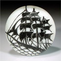 Antique Chinese Clipper Ship paperweight 