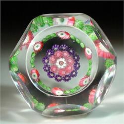 Antique Clichy millefiori paperweight