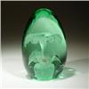 Image 1 : Antique English green bottle paperweight