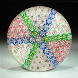 Chinese millefiori panel paperweight