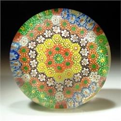 Chinese concentric millefiori paperweight