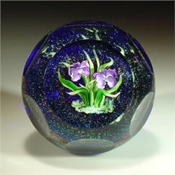 David Salazar 1995 purple iris paperweight