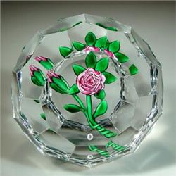 Ray Banford cabbage rose paperweight