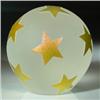 Correia Art Glass gold stars paperweight