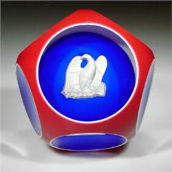 Saint Louis 1976 American eagle paperweight