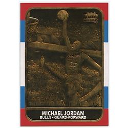 1986-87 Fleer Michael Jordan RC NBA 23K Gold Limited Edition Card
