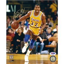 Magic Johnson Signed Lakers 8x10 Photo (PSA COA)