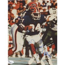 Thurman Thomas Signed Bills 8x10 Photo (JSA COA)