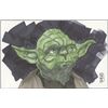 Image 1 : Yoda "Star Wars" 1/1 ORIGINAL 5.5" x 8.5" Color Drawing on Paper Signed by Tom Hodges