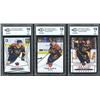 Image 1 : Lot of (3) Connor McDavid BCCG Graded 10 Hockey Cards with 2015 Leaf ITG CHL Draft #1, 2015 Leaf ITG