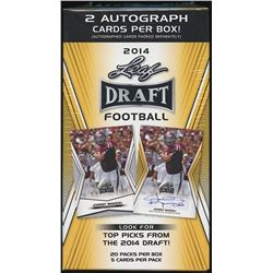 2014 Leaf Draft Football Box with Two Autographs