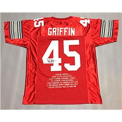 Archie Griffin Signed Ohio State Career Highlight Stat Jersey Inscribed "H.T. 1974/75" (JSA COA)