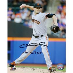 Chris Heston Signed Giants 8x10 Photo Inscribed "NH 6/9/15" (Schwartz COA)
