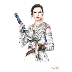 "Rey" Star Wars Limited Edition 8" x 12" Signed Comic Art Print by Thang Nguyen #5/25 (PA COA)
