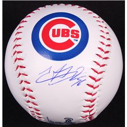 Hector Rondon Signed Cubs Logo OML Baseball (Schwartz COA)