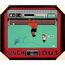 Mike Tyson Signed "Punch-Out!!" 21x25 Custom Framed Shadowbox with Original NES Controller (JSA COA)