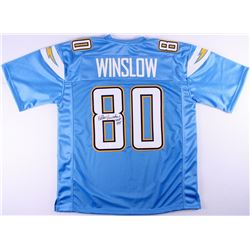Kellen Winslow Signed Chargers Jersey Inscribed "HOF 95" (JSA COA)