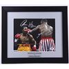 Image 1 : Sugar Ray Leonard &amp; Thomas "Hitman" Hearns Signed 13x15 Custom Framed Photo Display (PSA COA)