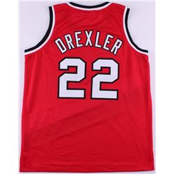 Clyde Drexler Trailblazers On-Court Style Custom Stitched Jersey (Size XL)