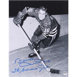 Bobby Hull Signed Blackhawks 11x14 Photo Inscribed "The Golden Jet" (Schwartz COA)