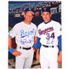 Image 1 : Nolan Ryan &amp; George Brett Signed 16x20 Photo (Ryan Hologram &amp; Brett Hologram)