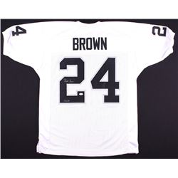 Willie Brown Signed Raiders Jersey Inscribed "HOF 84" (JSA COA)