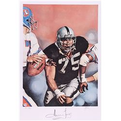 Howie Long Signed LE Raiders 16x24 Lithograph G/P #33/75  (Autograph Reference COA)