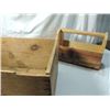Image 3 : TWO PRIMITIVE WOOD BOXES TOOL FRUIT FLOWER