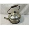 Image 1 : ANTIQUE TEA KETTLE STEEL WOOD HANDLE PLANTER