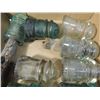 Image 2 : BOX LOT 12  ANTIQUE GLASS INSULATORS ELECTRIC