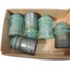 Image 2 : BOX LOT 5  ANTIQUE GLASS INSULATORS ELECTRIC
