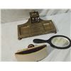 Image 2 : ANTIQUE VINTAGE BRASS DESK INKWELL INK WELL MORE