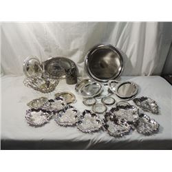 METALWARE BOX LOT SILVERPLATE SILVER PLATE