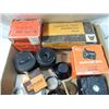 Image 3 : BOX LOT VINTAGE CAMERA LENSES TRIPODS MORE