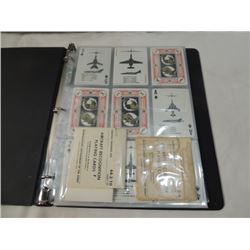 BINDER FULL AIRCRAFT AIR FORCE PLAYING CARD SETS