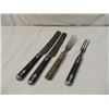Image 1 : LOT 4 EARLY CIVIL WAR ERA 1800'S FLATWARE WOOD