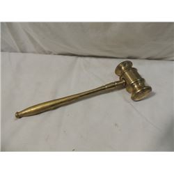 TOP BRASS GAVEL HAMMER AUCTIONEER JUDGE