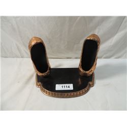VINTAGE ART DECO 1940'S COPPER BALLERINA SHOE SET