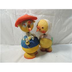 SUPER RARE GERMANY PAPER MACHE BOBBLE HEAD CHICKS