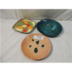 VINTAGE SASHA BRASTOFF ART ENAMEL ASHTRAY LOT