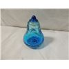Image 1 : BLOWN GLASS BLUE BUBBLE BELL PAPERWEIGHT