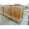 Image 2 : 2 PIECE OAK ANTIQUE SIDEBOARD BUFFET VITRINE STAND
