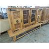 Image 3 : 2 PIECE OAK GOTHIC KELTIC OAK BUFFET VITRINE