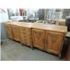 Image 2 : ANTIQUE OAK SIDEBOARD BUFFET VITRINE ON STAND