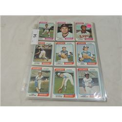 90 CARD LOT 1974 TOPPS BASEBALL SPORTS CARDS